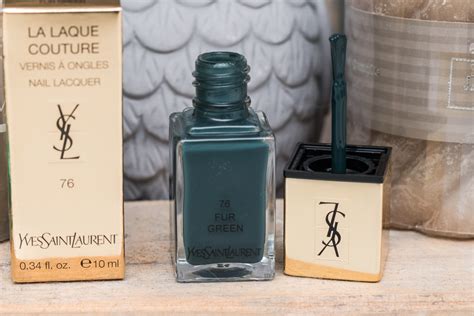 yves saint laurent la laque couture n 76 fur green|ysl la laque couture.